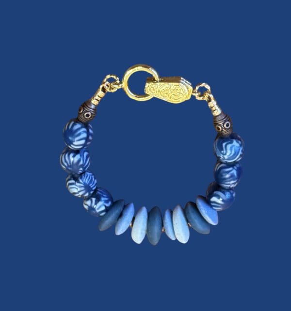 Passion Blue Millefiori - Ashanti Bracelet