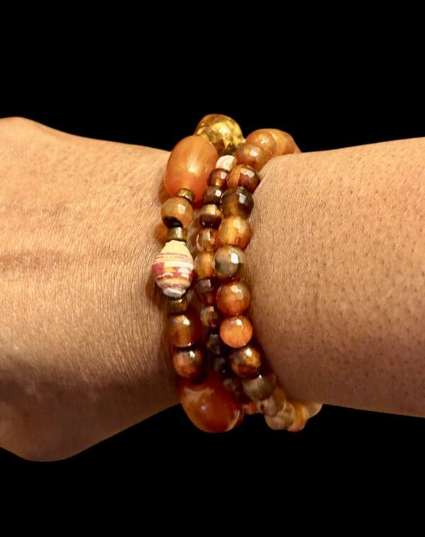 Honey Agate Trio Bracelets - Image 2