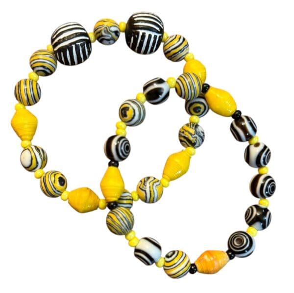 Yellow Malachite Stone Bracelet Set - Image 3